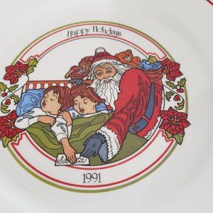 Corning Corelle Christmas Dinner Plate Happy Holidays 1991